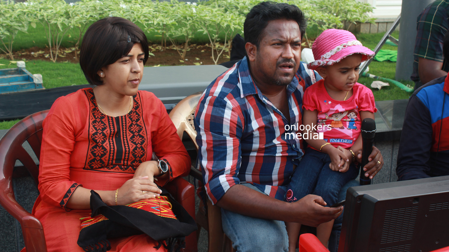 Director Roopesh Peethambaran with family at You Too Brutus Location-Onlookers Media (1)