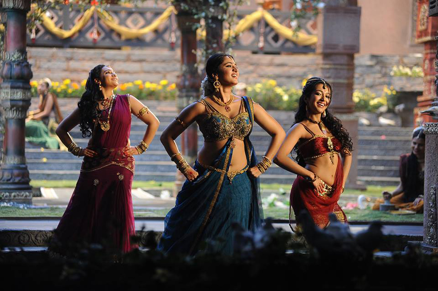Anushka Shetty, Nithya Menon and Catherine Tresa in Rudhramadevi Stills-Images-Photos-Telugu Movie 2015-Onlookers Media (3)