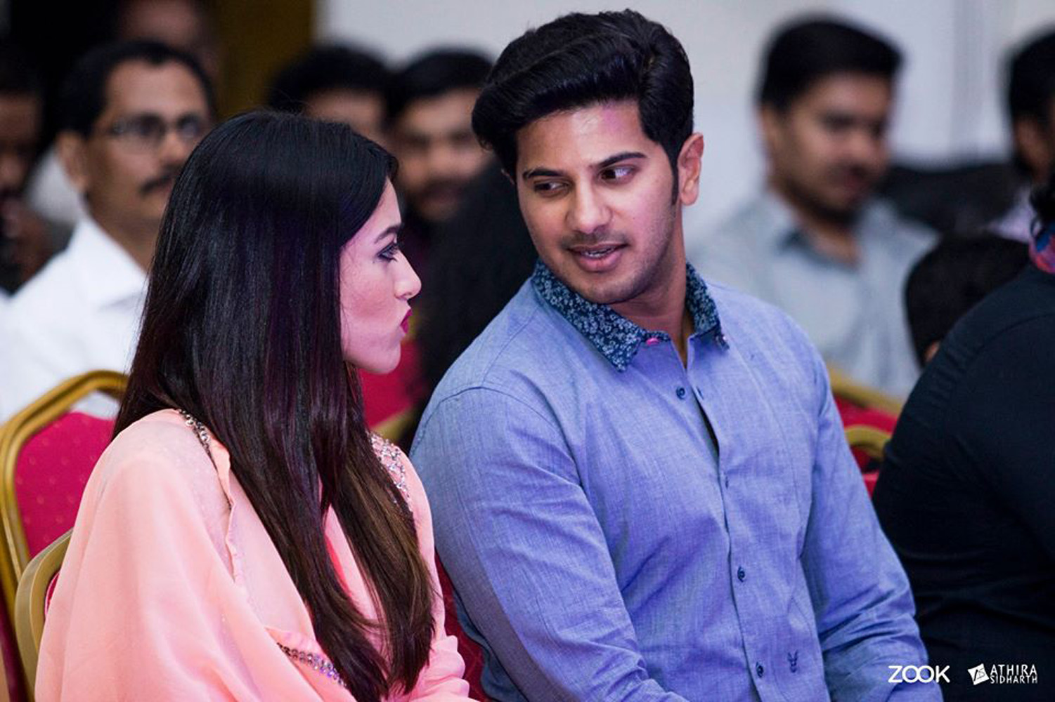 Dulquer Salmaan with wife Amal Sufia - onlookersmedia