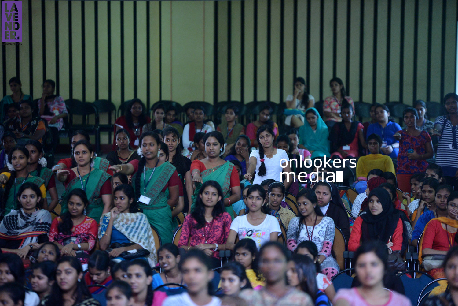 Manju Warrier and Rima Kallingal at St Teresa's College, ErnakulamHair
