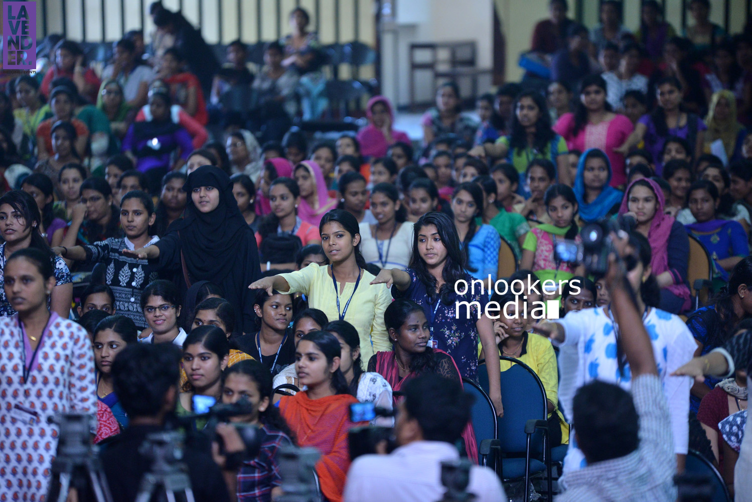 Manju Warrier and Rima Kallingal at St Teresa's College, ErnakulamHair