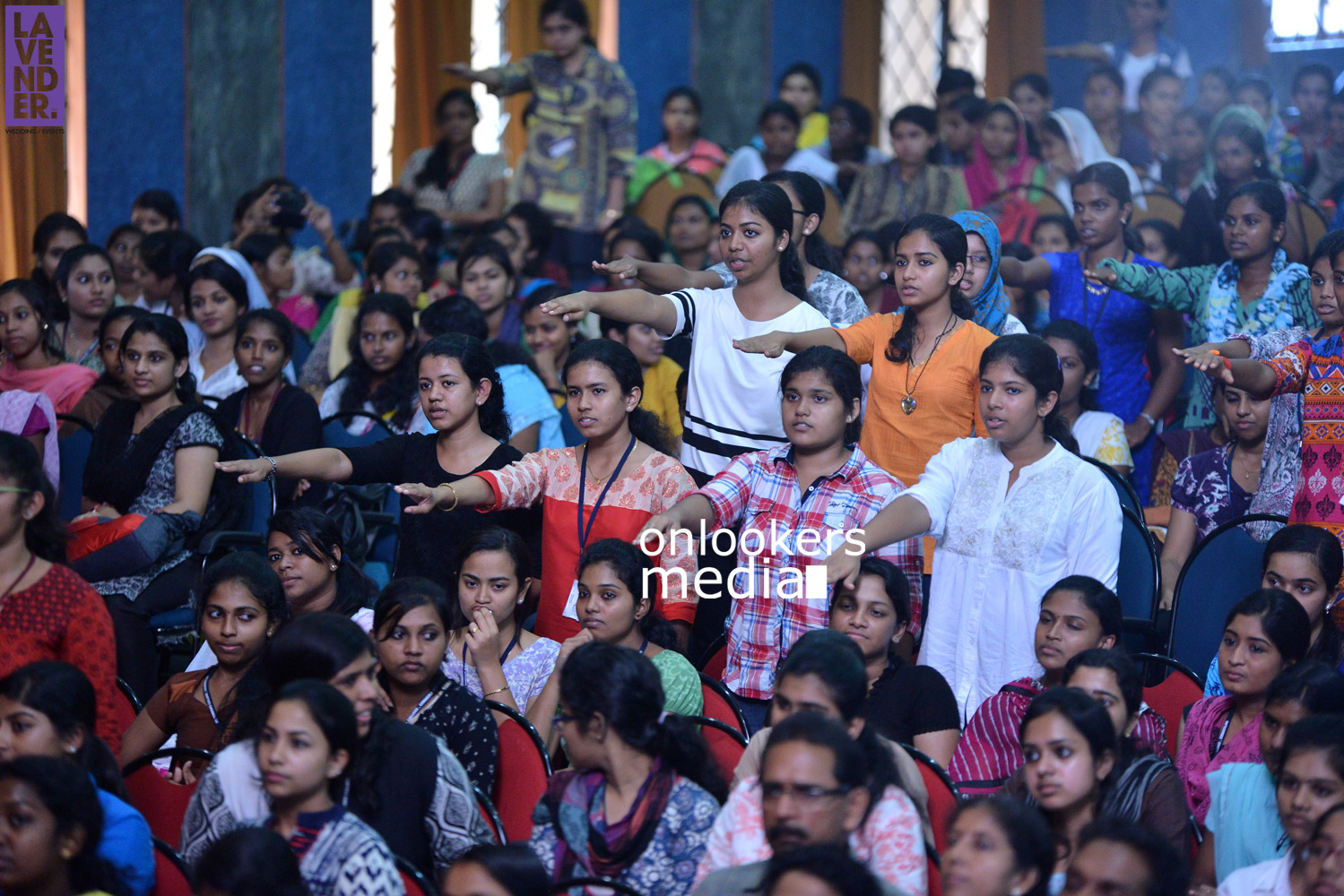 Manju Warrier and Rima Kallingal at St Teresa's College, ErnakulamHair