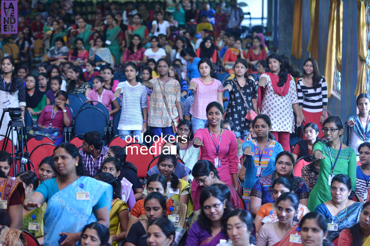 Manju Warrier and Rima Kallingal at St Teresa's College, ErnakulamHair