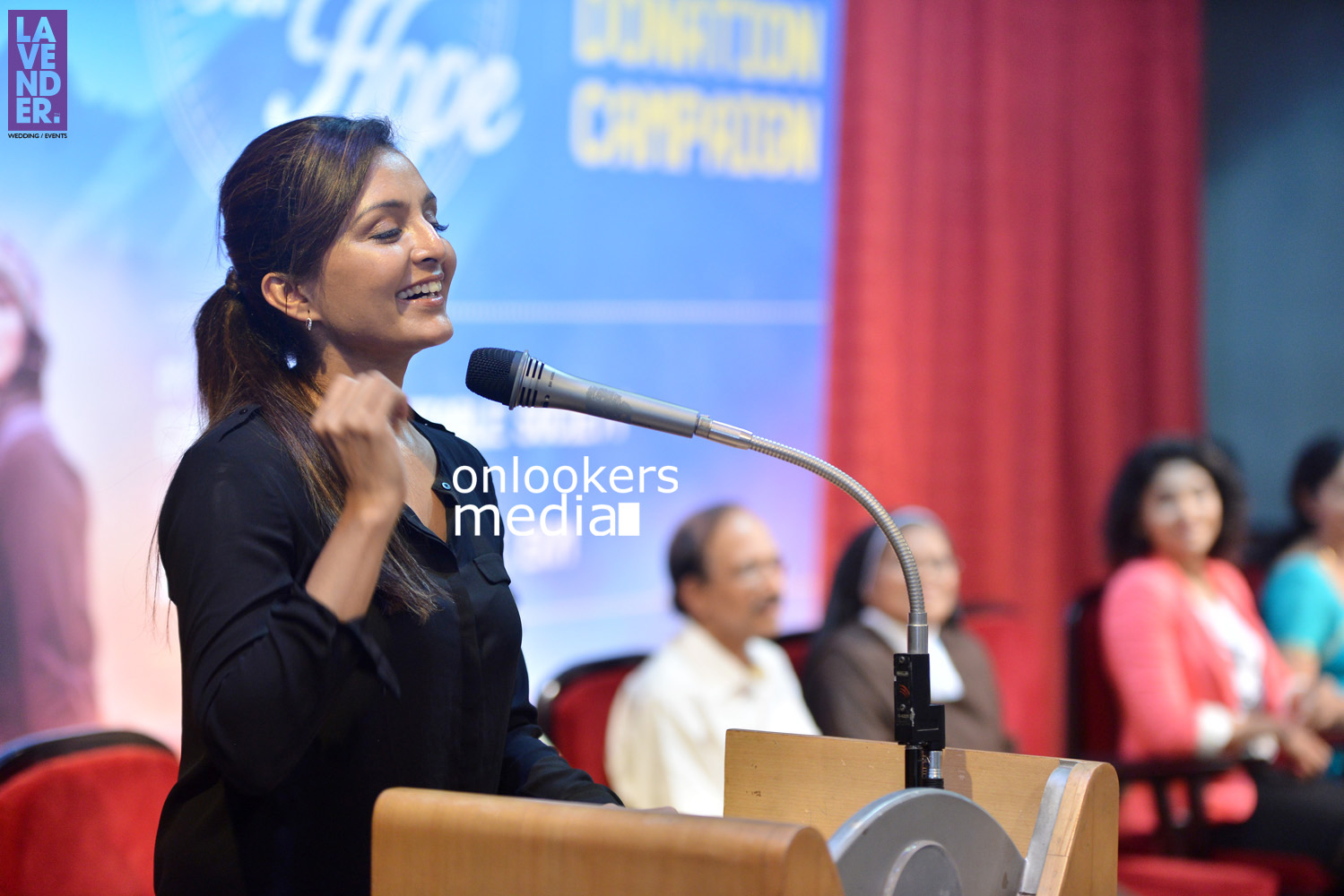 Manju Warrier at St Teresa's College, ErnakulamHair Donation Campaign