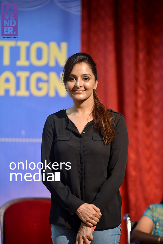 Manju Warrier at St Teresa's College, ErnakulamHair Donation Campaign