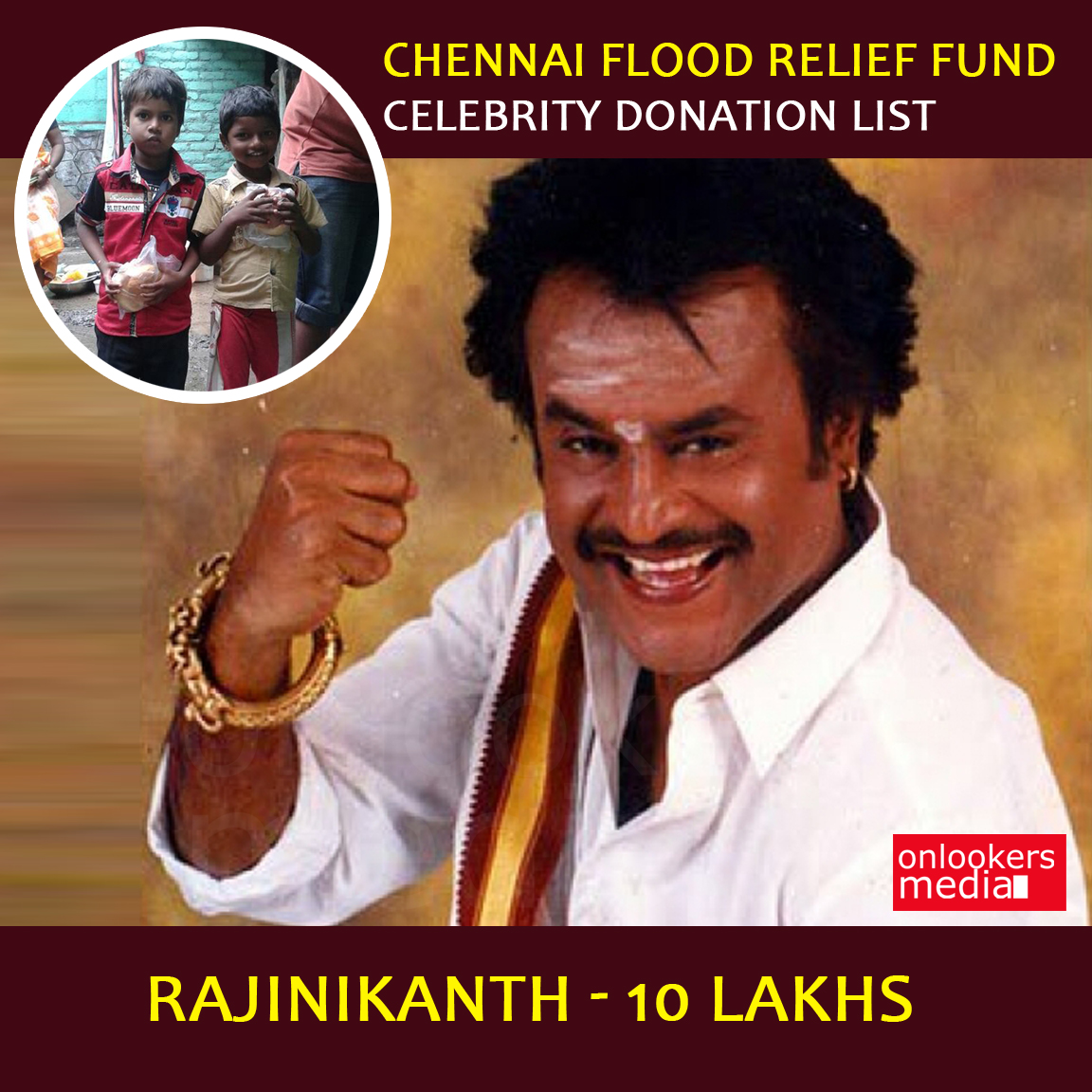 Chennai flood relief fund Celebrity donation list